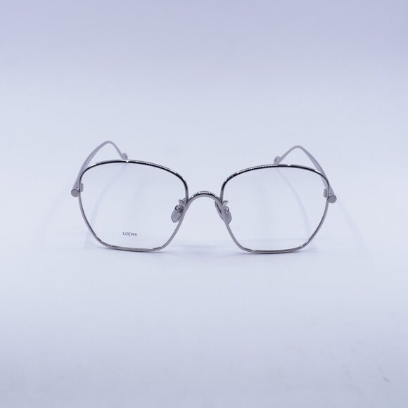 Loewe LW50073U 016 Eyeglasses Silver 55mm Geometric Frame - Picture 9 of 11